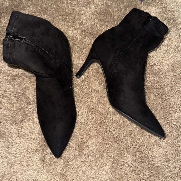 Black Suede Booties - Picture 3 of 5